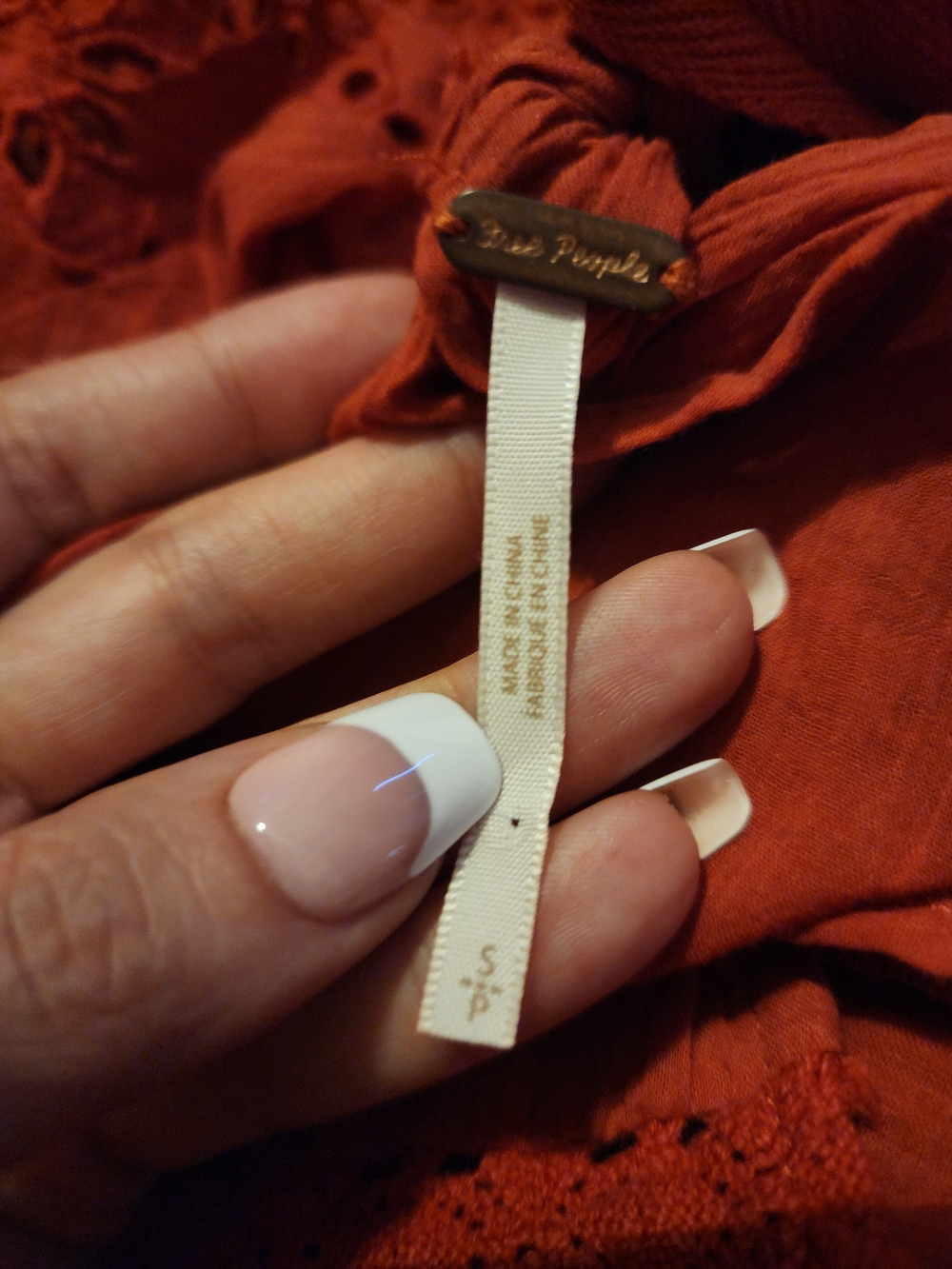 Free People Eyelet Tie-Front Shrug, Small - Picture 3 of 4